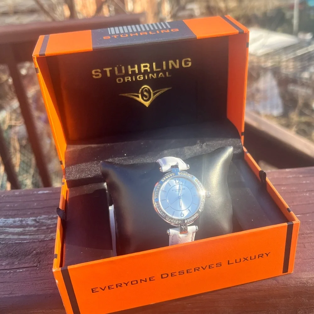 Stührling white watch womens. - Picture 2 of 8